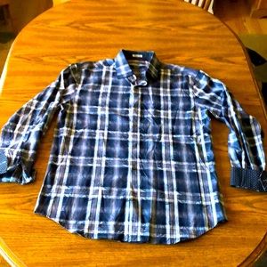 Bugatchi Men’s Button Down, Dress Shirt, Large